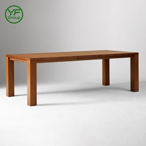 Vente directe d'usine, table à manger carrée moderne <span class=keywords><strong>en</strong></span> bois massif, pieds épais, style extensible, pour restaurant, usage commercial - Product Image 5