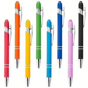 Stylo publicitaire fantaisie de luxe en métal coloré, fournitures de bureau, papeterie, stylet personnalisé, stylo à bille de marque avec logo - Product Image 4