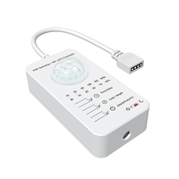 Contrôleur LED 3-en-1 Skydance E3-R 5-24VDC avec détecteur de mouvement PIR, variateur et télécommande RF pour bande LED CCT RGB