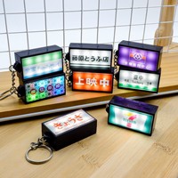 Lampu Gantungan Kunci LED Persegi Logo Kustom, Hadiah Promosi Mini Senter Gantungan Kunci untuk Acara Perusahaan Grosir