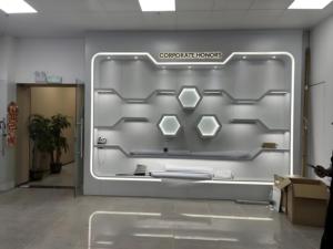 Chất lượng cao mịn bề mặt bằng gỗ không thấm nước tùy chỉnh hiển thị trường hợp dễ dàng lắp ráp giới thiệu cho các sự kiện quảng cáo - Product Image 5