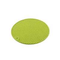 Sous-plat carré en silicone au design moderne 17x17cm, épaisseur 2mm, tapis de cuisine écologique