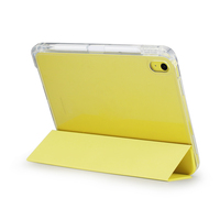 Étui en TPU à trois volets pour iPad 11 pouces A16 11e génération 2025 avec emplacement pour stylet, coque arrière transparente