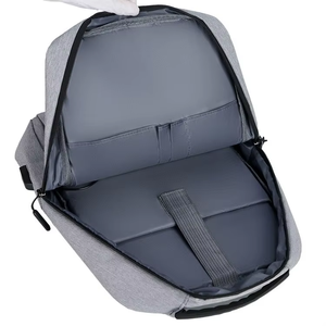High Quality Custom Logo Grey <b>Stylish</b> <b>Waterproof</b> Oxford Polyester Lining Zipper Closure Unisex Large Capacity Laptop <b>Backpack</b> - Product Image 5