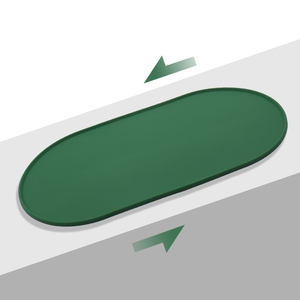 Futtermatte für Haustiere aus Lebensmittelechtem Silikon, Elliptische Futternapfunterlage für Hunde und Katzen, Leicht zu Reinigen, Wasserdicht, Rutschfest - Product Image 5