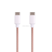 Câble de données USB à charge rapide 100W USB-C vers Type-C tressé avec coque ABS, prix usine de gros, pour usage quotidien à la maison et au bureau