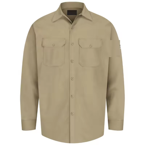 LONG Sleeve Flame Resistant Clothing Frc <strong>KHAKI</strong> Shirt Customized Color Fire Resistance <strong>Boiler</strong> <strong>Suit</strong> Shirt - Product Image 2