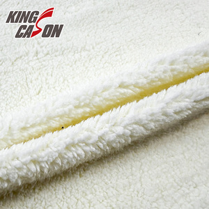 Kingcason 100% poliestere riciclato all'ingrosso su misura produttore cinese caldo bianco Sherpa tessuti per la casa - Product Image 6