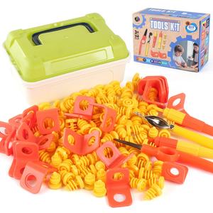 Fournisseur de jouets éducatifs intellectuels pour enfants, jouets en bois, kit de vis DIY, 148 pièces, assemblage de vis, boîte de rangement, unisexe, jeunes - Product Image 4