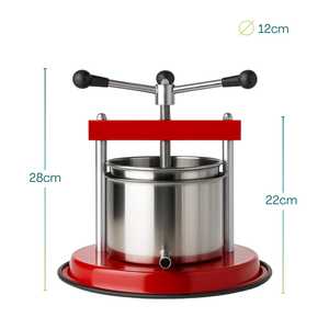 Prensa de Cocina de Acero Inoxidable de 2.5 Litros y 12 cm de Diámetro para Berenjenas, Frutas, Verduras y Mirto - Product Image 2