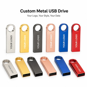 Clé USB en métal avec logo personnalisé, clé USB haute vitesse, clé mémoire pour cadeaux promotionnels d'entreprise, événements, avec différentes couleurs - Product Image 1