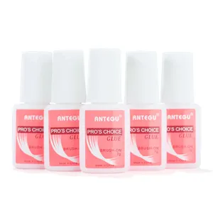 Colle à ongles rose clair professionnelle de haute qualité 7g Logo personnalisé texture liquide presse sur colle pour pointe d'art des ongles