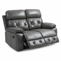 3-teiliges 3+2+1 Air-Leder Manuelles Relaxsofa-Set Wohnzimmermöbel