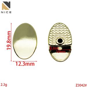 Vente en gros de sangle de ceinture à extrémité ronde en alliage Boucle de queue en métal Bouchon de bord Sac en cuir à <span class=keywords><strong>fermeture</strong></span> éclair Queue pour bagage à main - Product Image 3