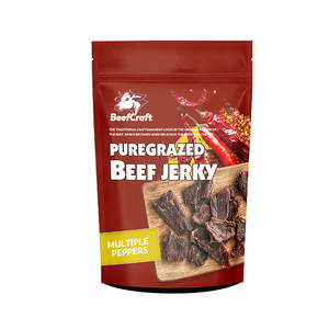 מזון ziplock אלומיניום resealed בשר בקר לעמוד בכיס שטוח רוכסן מיובש תיק מיובש תיק מיובש - Product Image 5