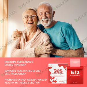 Wellbody Vitamine <span class=keywords><strong>B12</strong></span> Orale Oplossende Filmstrips Voor Volwassenen-Food Grade Oem/Odm Beschikbaar - Product Image 4