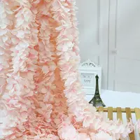 Guirnalda colgante de flores para decoración de boda, 18 colores, 100CM, glicina Artificial, Fondo para fiesta en casa