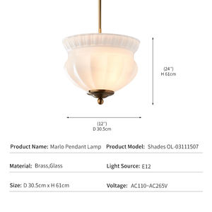 Suspension moderne en laiton, style nordique, pour îlot de cuisine ou entrée, avec verre côtelé, design Marlo, luminaire décoratif - Product Image 4