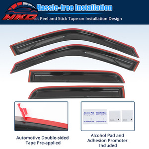 สำหรับ Honda CRV CR-V ปี 97-01 ชุดบังแดดอะคริลิค 4 ชิ้น ป้องกันฝนและแสงแดด ติดตั้งแบบเทป สำหรับขอบประตูรถยนต์ - Product Image 5