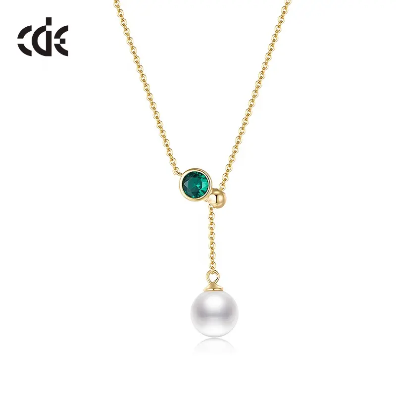 CDE YN0957 2023 Silver 925 Jewelry Necklace 18K Gold Plated Pearl Necklace DIY Minimalist Jewellery Pearl Necklace For Women
