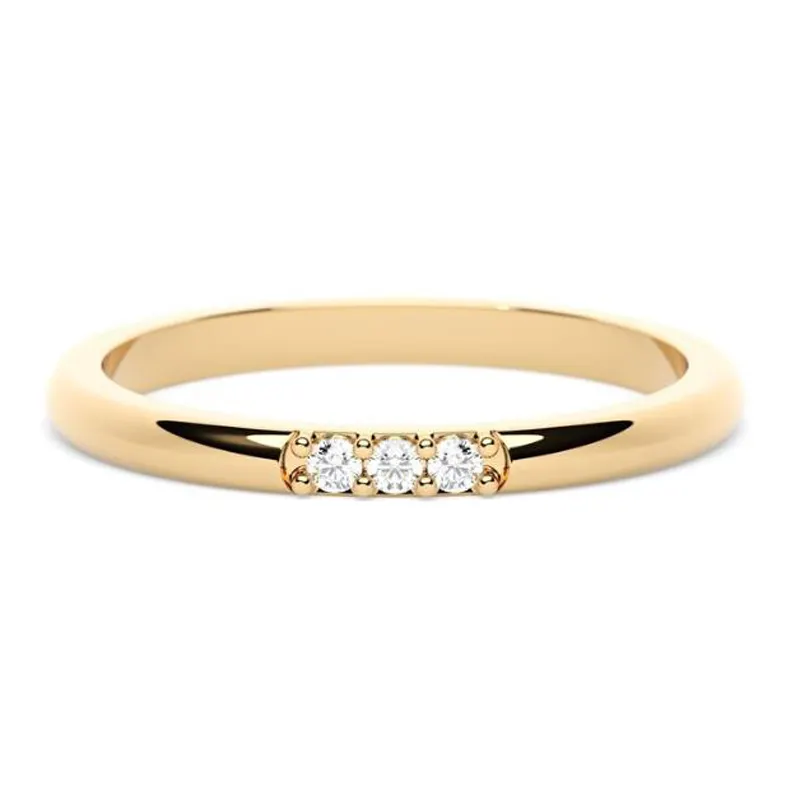 Nuovo arrivo anello eternità con nocche di diamanti coltivati in laboratorio in oro puro 18 carati