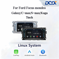 Autoradio 7 pouces avec système Linux pour Ford Focus Mondeo Galaxy / C-max S-Max / Kuga, unité centrale multimédia sans fil Android Auto CarPlay