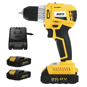 20V Power Tools Drill 2 Battery Cordless Drill Driver 575In-lb Torque 21 Clutch 3/8" Keyless Chuck Built-in LED Power Drill