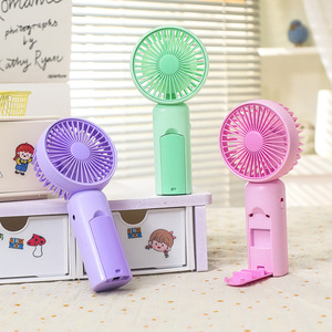 Portable Handheld <b>Fan</b> With Hidden Phone <b>Stand</b> Rechargeable Battery 2W DC Motor For Desk And Outdoor Use - Product Image 3