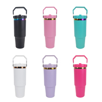Portable 30oz En Acier Inoxydable Isolé Voyage Tasse Étanche En Plein Air Arc-En-Ciel Gobelet Or Placage Laser Gravé En Métal Camping