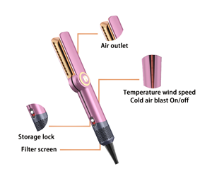 Dual <strong>Ceramic</strong> Air <strong>Hair</strong> <strong>Straightener</strong> and Styler Wet and Dry Hot Air Dryer for Beauty &amp; Personal Care - Product Image 3