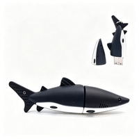 Clé USB en forme de requin mignon, 2 Go, 4 Go, 8 Go, 16 Go, 32 Go, 64 Go, en PVC et caoutchouc, mini clé USB, clé mémoire, logo personnalisé, cadeau promotionnel