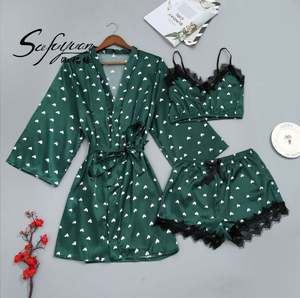 SFY-Y973 Nouveauté Vente en gros Pyjamas confortables pour femmes 3 pièces Grande taille Imprimé Vêtements de maison Pyjamas décontractés pour femmes Pyjamas érotiques - Product Image 3