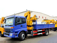 Matériel de levage SQS100-4, marque chinoise, mini-grue montée sur camion 4T avec bras droits à vendre