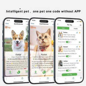 QR Trọng lượng nhẹ ABS thông minh nhận dạng vật nuôi tag chống mất Tracker chó và mèo tag với giá rẻ bền QR mã Pet Cat Dog ID tag - Product Image 2