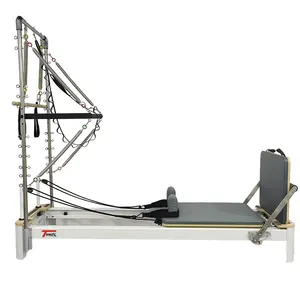 Pilates ekipmanları reformer çekirdek yatak pilates makinesi sürgülü yatak en iyi metal makine yarım kule ile alüminyum pilates reformers