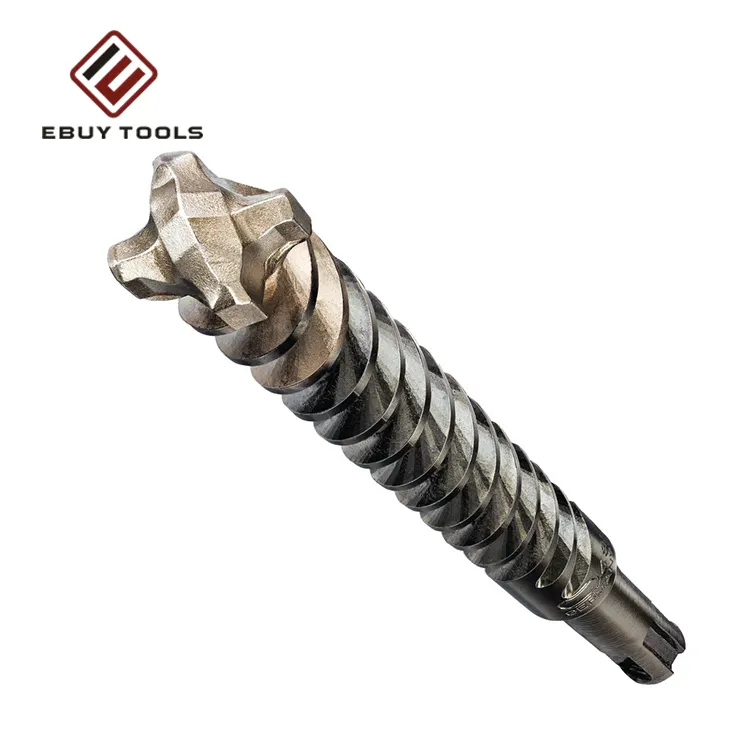 Carbide Cross Tip S4 Fluit Sds Plus Hamerboor Boren Voor Beton Metselwerk Graniet