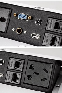 Enchufe Emergente con Estándar Europeo/Británico, Toma <span class=keywords><strong>de</strong></span> Corriente Universal Oculta para Muebles, Escritorio o Mesa - Product Image 4