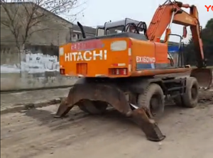 Excavadora de ruedas HITACHI, maquinaria de construcción usada con motor Isuzu, excavadoras hidráulicas baratas a la venta - Product Image 5