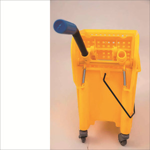 Cubo con escurridor manual y fregona, de un solo tambor engrosado, con mango telescópico de 30-40 cm para limpieza y sanitización - Product Image 1