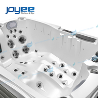 JOYEE Spa compact 2 places, bain à remous extérieur durable en acrylique Aristech avec système Gecko pour la maison et le jardin