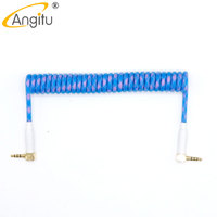 Angitu Premium Hand Make TRRS Audio Cables Reversed Custom Coiled Split/Sofle Keyboard TRRS Cable