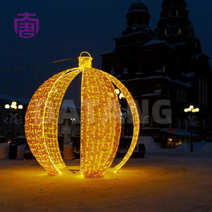Arco de Bolas Navideñas 3D para Exteriores, Impermeable IP65, Decoración de Puerta con Luces, para Pasar a Través - Product Image 4