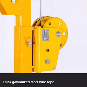 Minigrúa Móvil Eléctrica y <span class=keywords><strong>Manual</strong></span> con Cadena, Diseño Plegable Portátil, Construcción de Acero, Manivela <span class=keywords><strong>Manual</strong></span> - Product Image 3