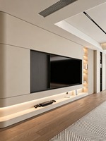 Meuble TV compact en aluminium sur mesure, résistant au feu, à l'eau et à la rouille, pour un style intégré à toute la maison