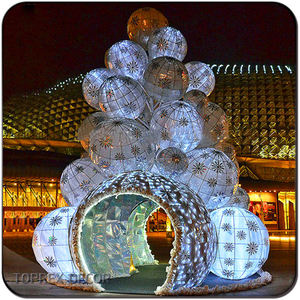 Tùy Chỉnh Lớn 6M 15M 8M Khổng Lồ LED Bóng Cây Giáng Sinh Đứng PVC Kim Loại Nhân Tạo Đồ Trang Trí Cho Trung Tâm Mua Sắm Trang Trí - Product Image 5