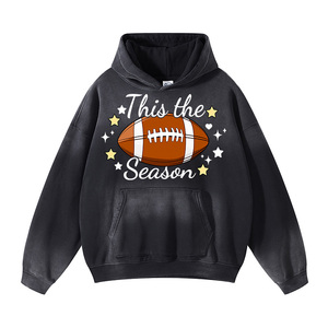 Winter Cotton Sweatshirt with 3D Embroidered Logo for Puff Print Hooded Fleece Printed Logo Hoodies