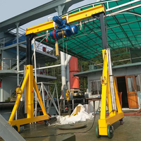 Grue portique mobile en alliage d'aluminium, petite, portable, pour atelier extérieur/intérieur, capacité 1, 2, 3 tonnes