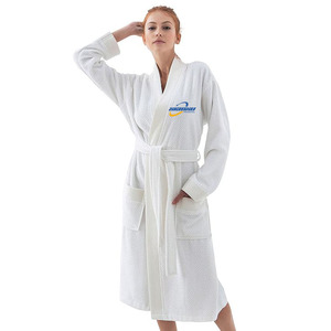 Xiaoxu personalizzato Logo di lusso doppio strato accappatoio peluche foderato in microfibra Spa abito per gli uomini e le donne - Product Image 4