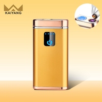 Cigarette simple rechrabil allumeur à double arc briquet batterie externe avec lampe de poche rechargeable par usb