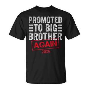 T-shirt pour hommes « Promoted To Big Brother Again 2026 » pour annonce familiale - Product Image 1